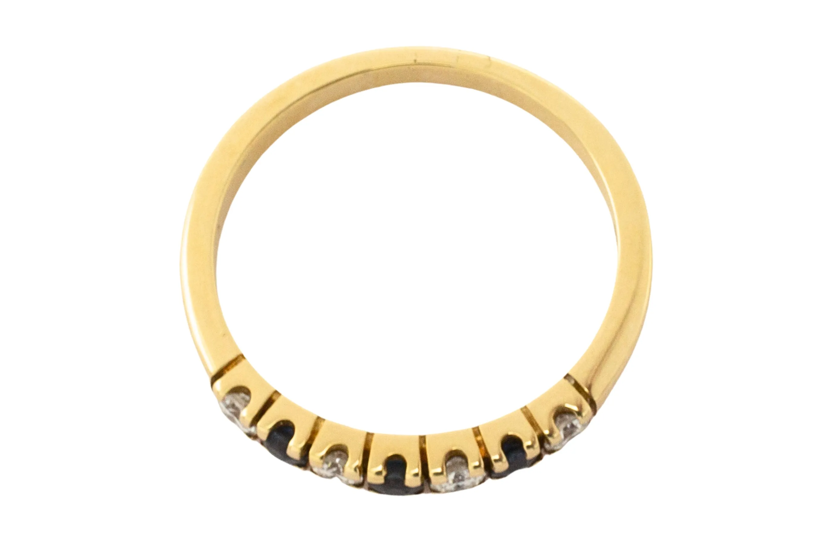 Sapphire and diamond band
