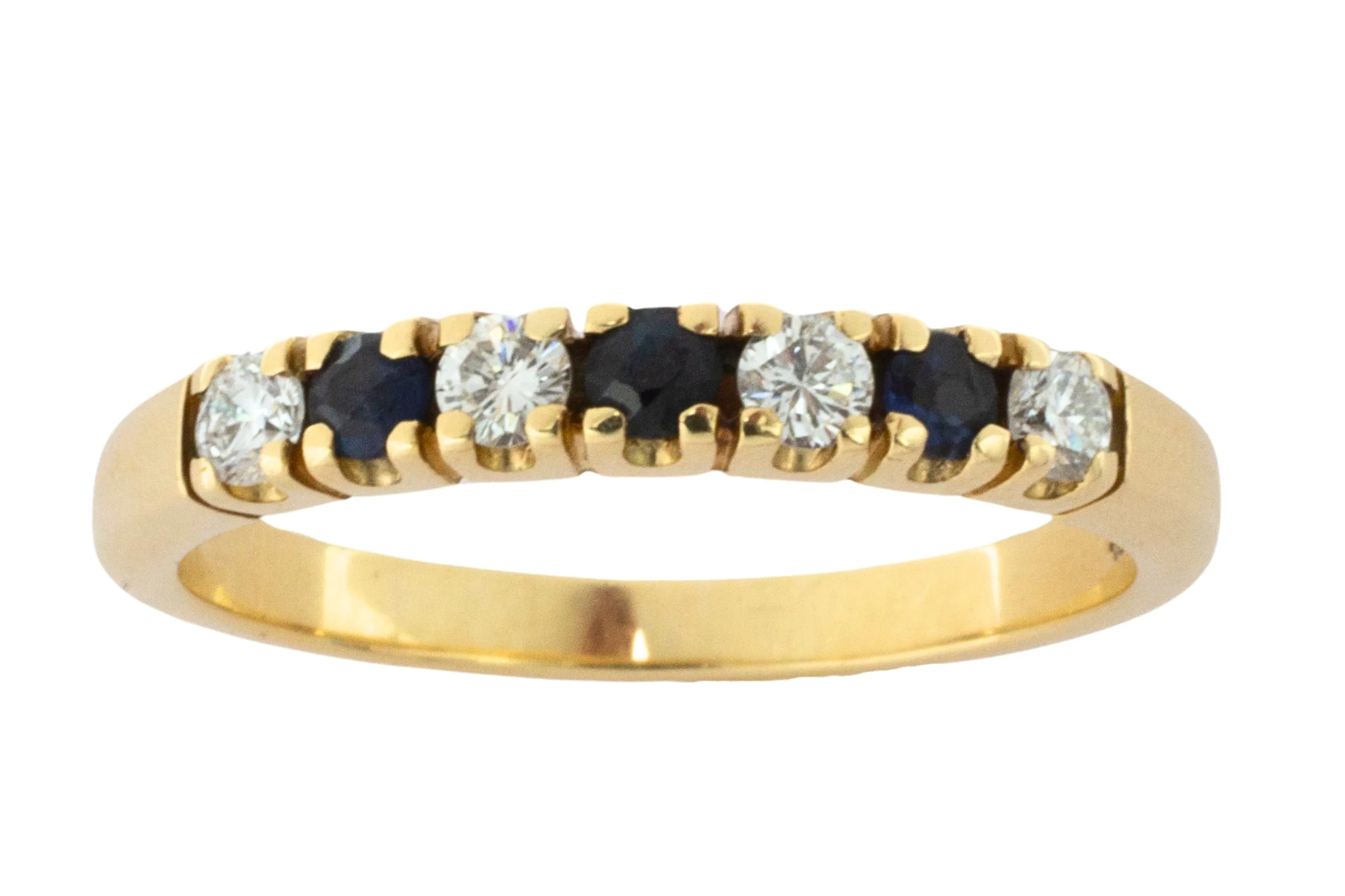 Sapphire and diamond band