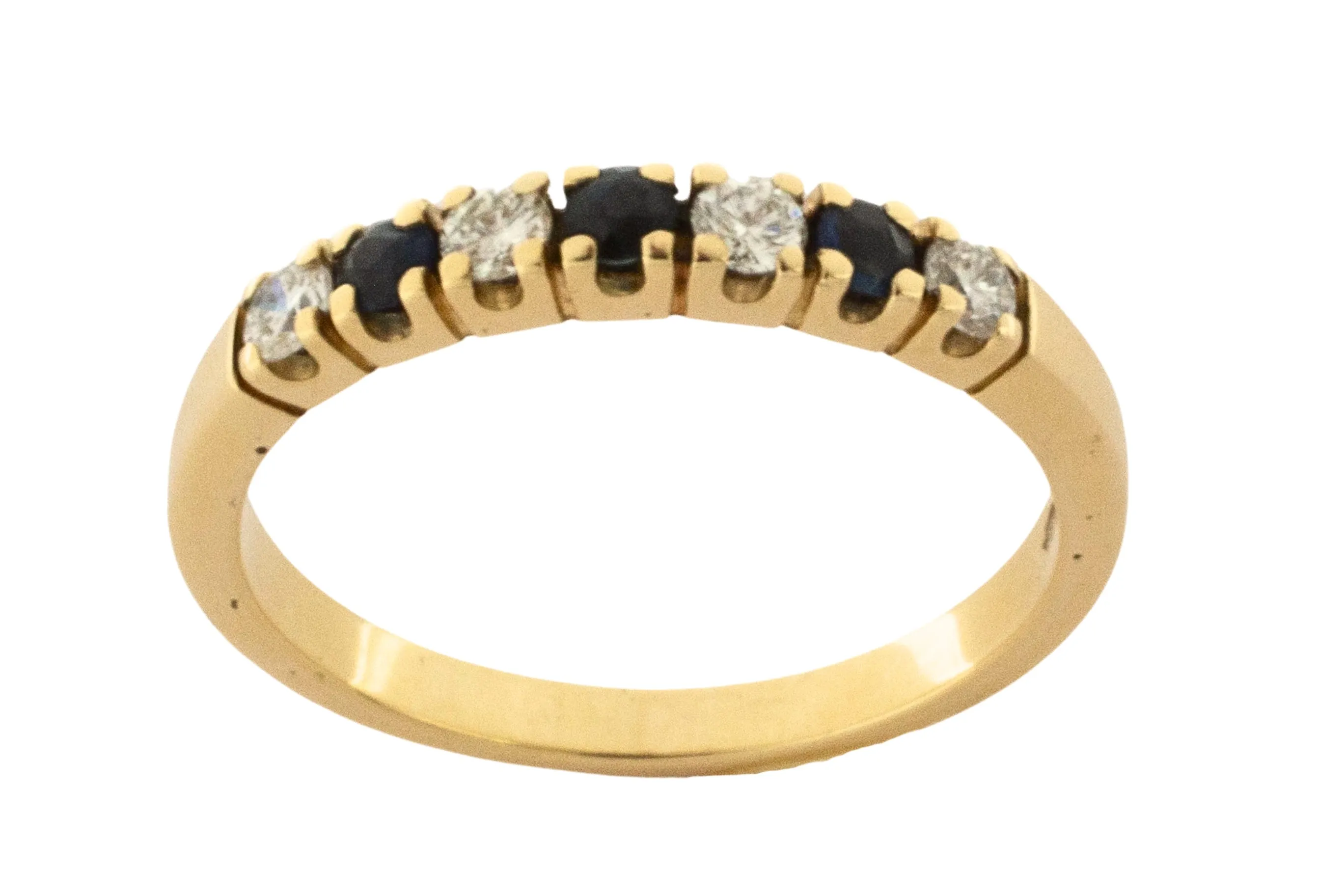Sapphire and diamond band