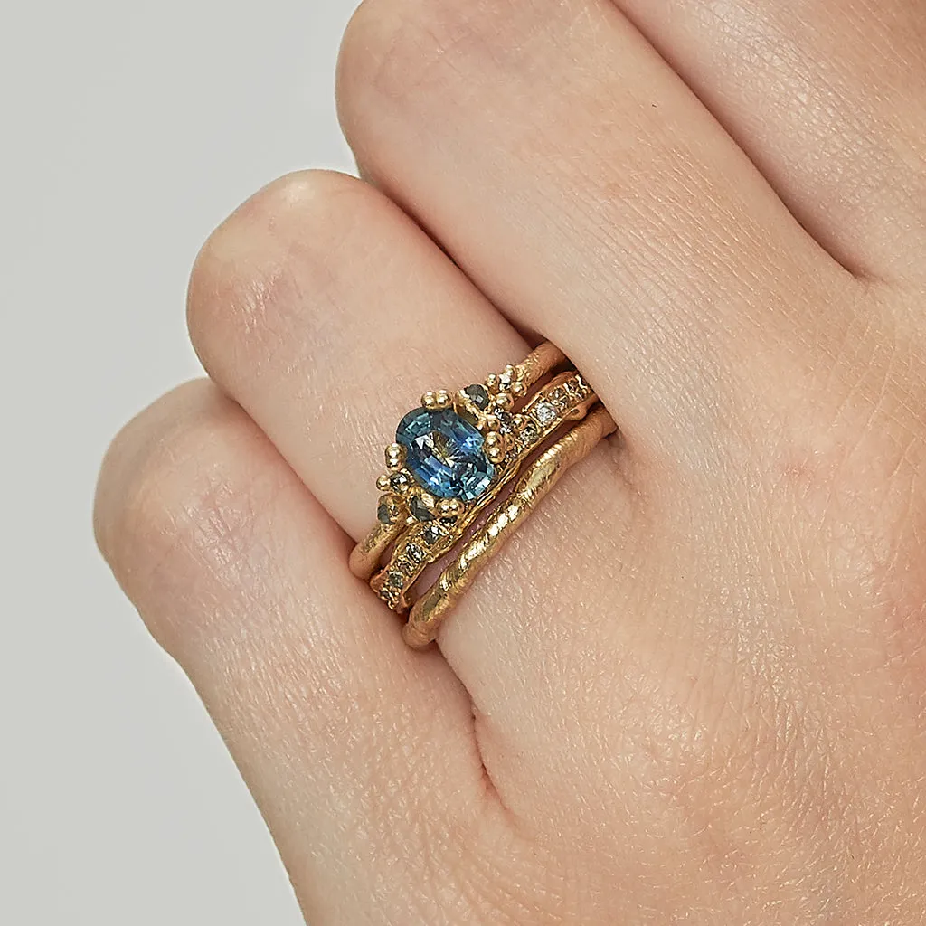 Sapphire and Diamond Encrusted Ring Stack