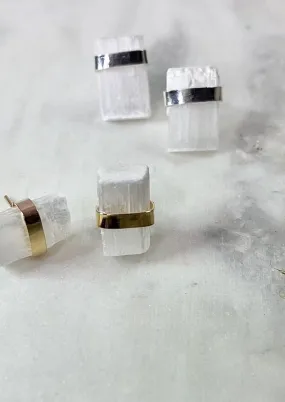 Selenite Studs