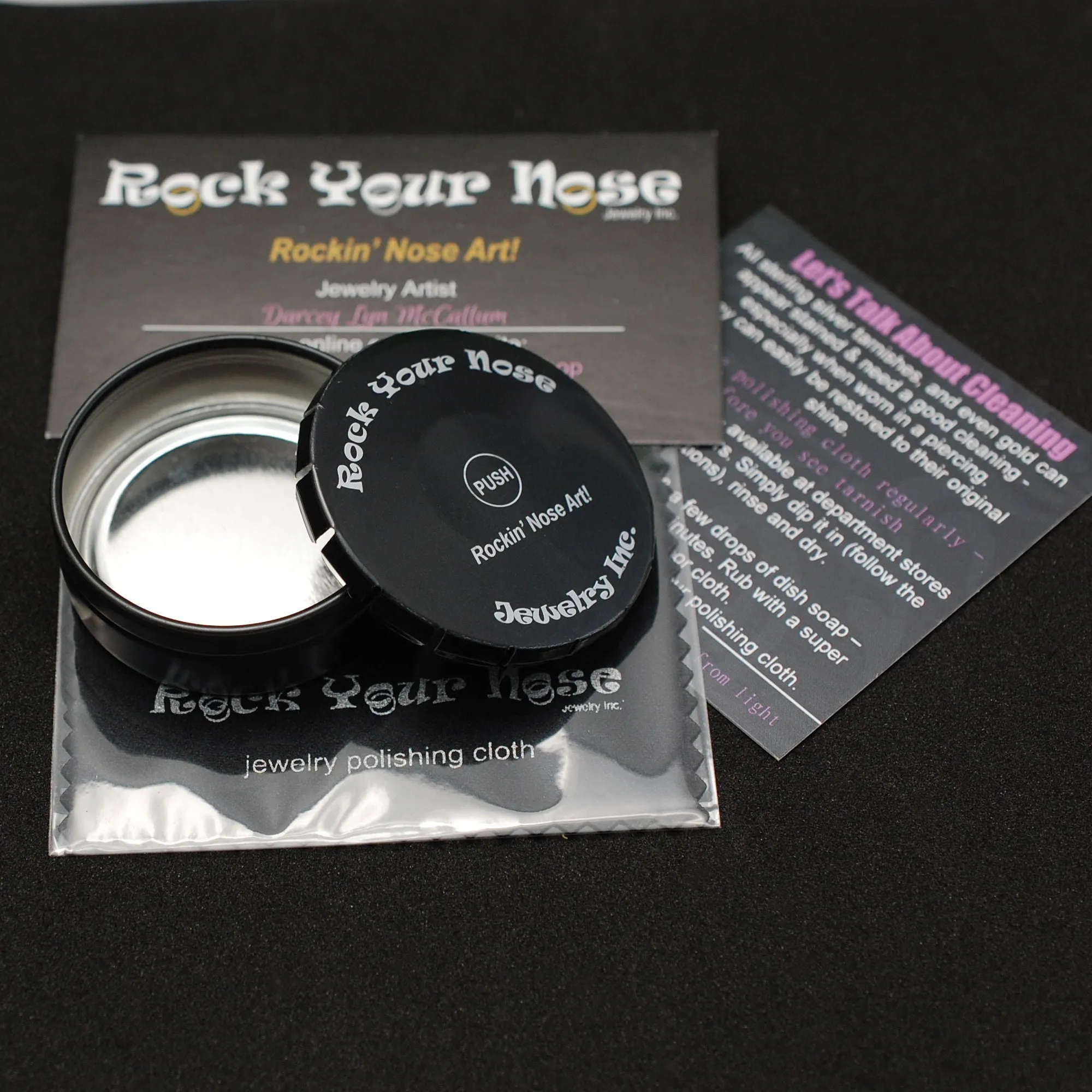 Silver Nose Ring - Flat Front Style