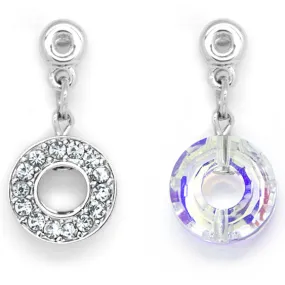 Silver Tone Asymmetrical Earrings