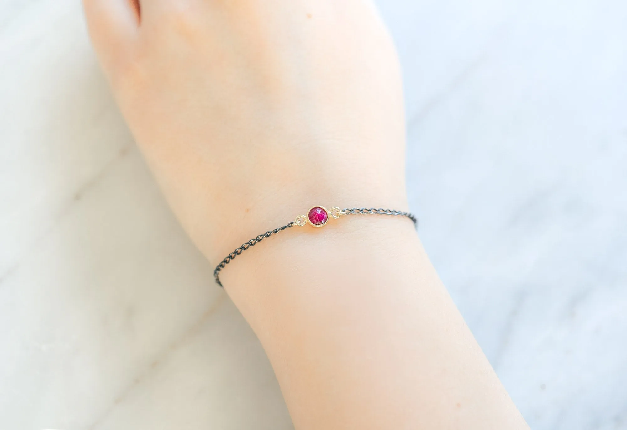 Simple Gemstone Bracelet