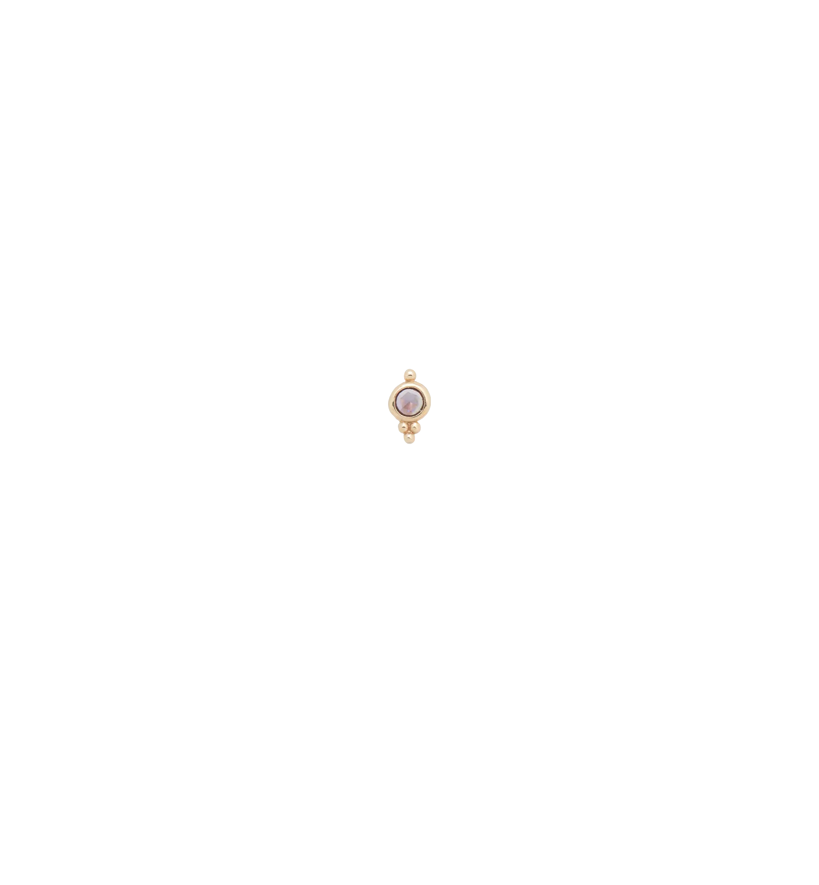 Single Enchanted Droplet Stud Earring 14K