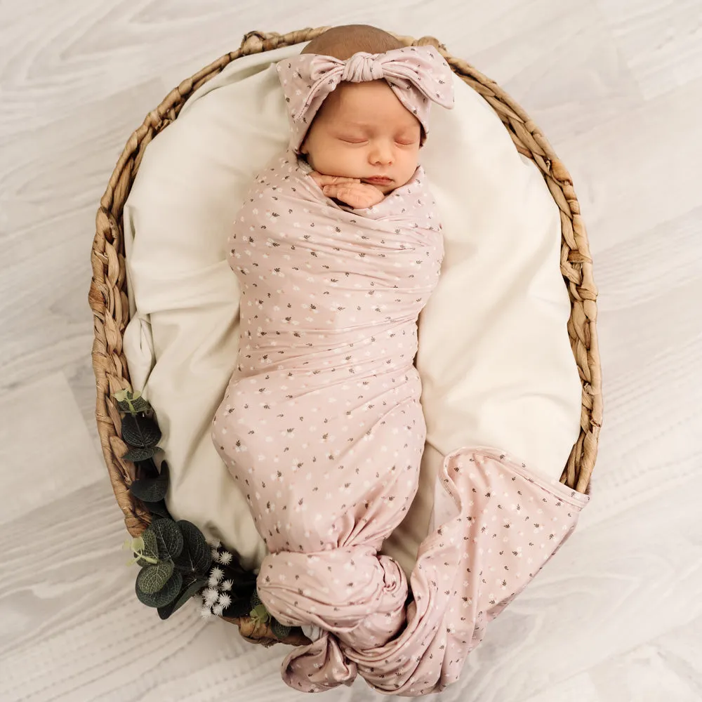 Stretchy Swaddle | Pink Posie