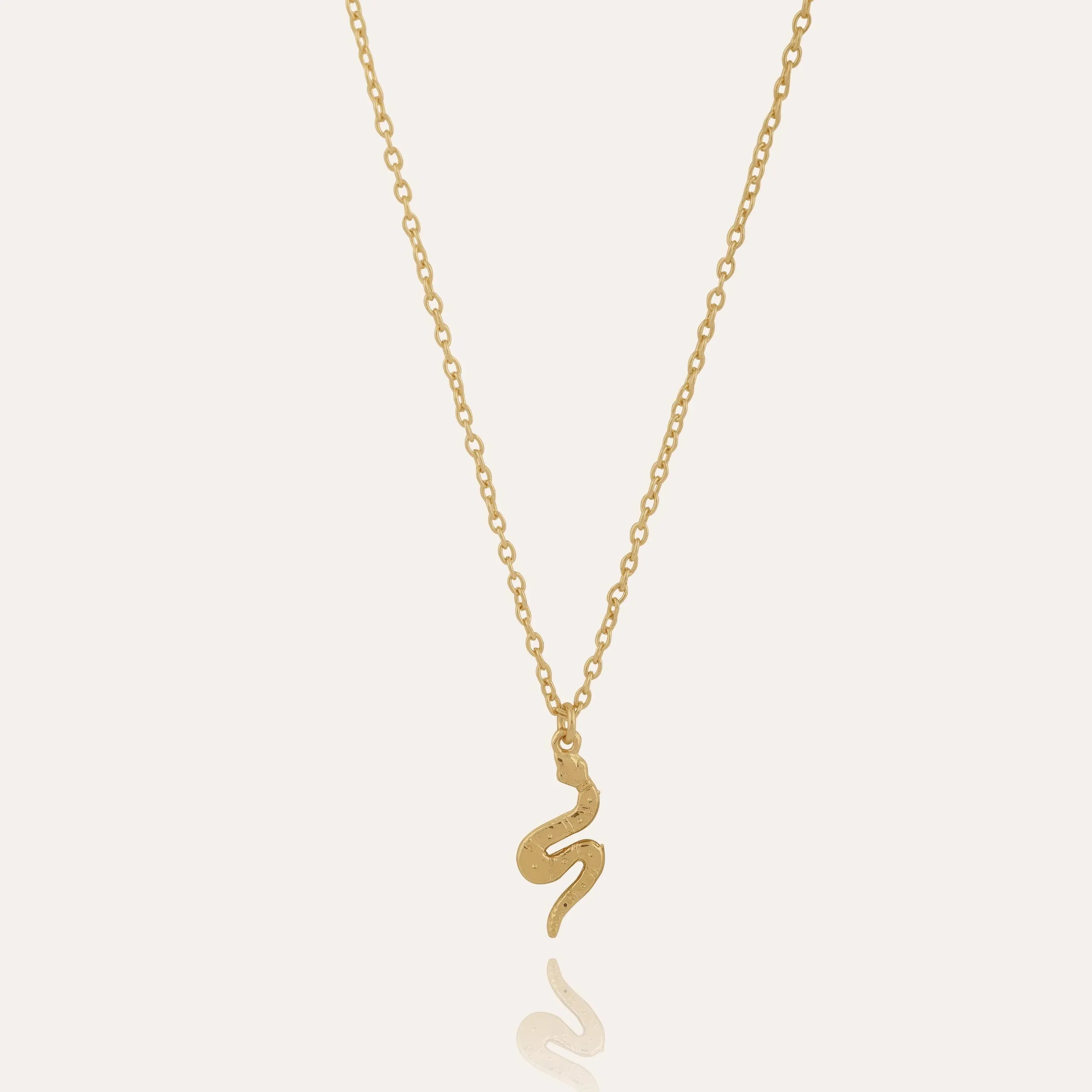 TFC Snake Gold Plated Pendant Necklace