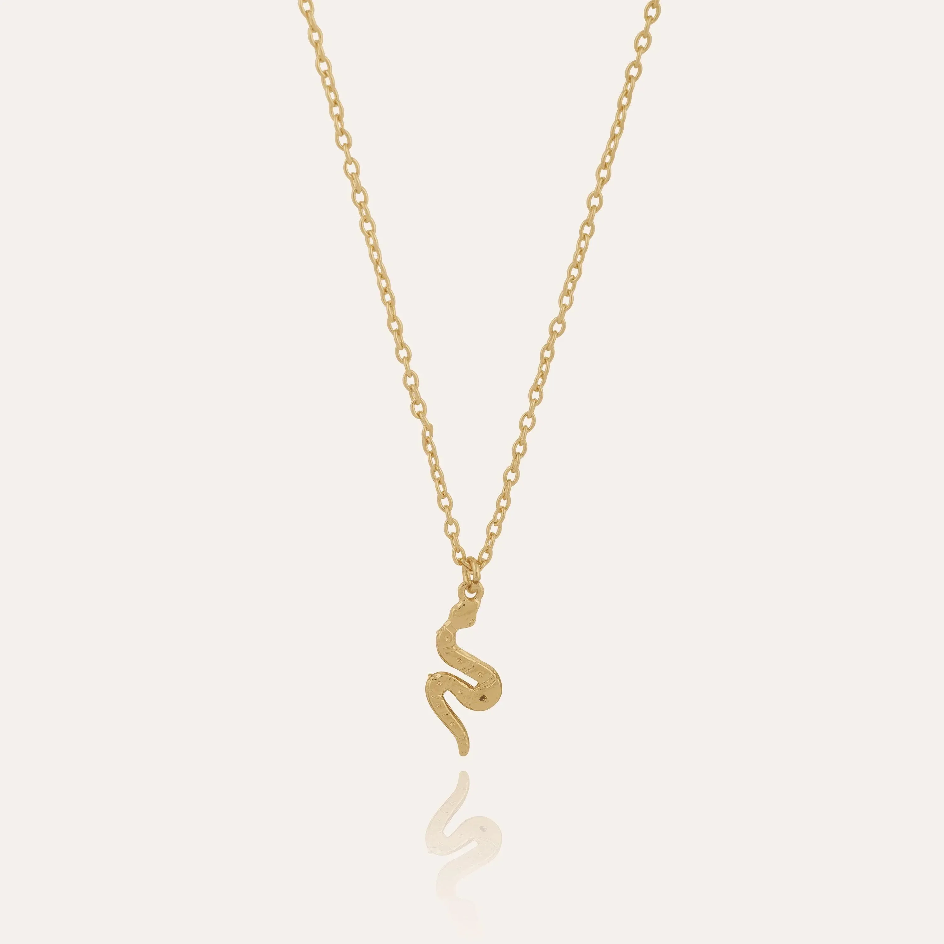 TFC Snake Gold Plated Pendant Necklace