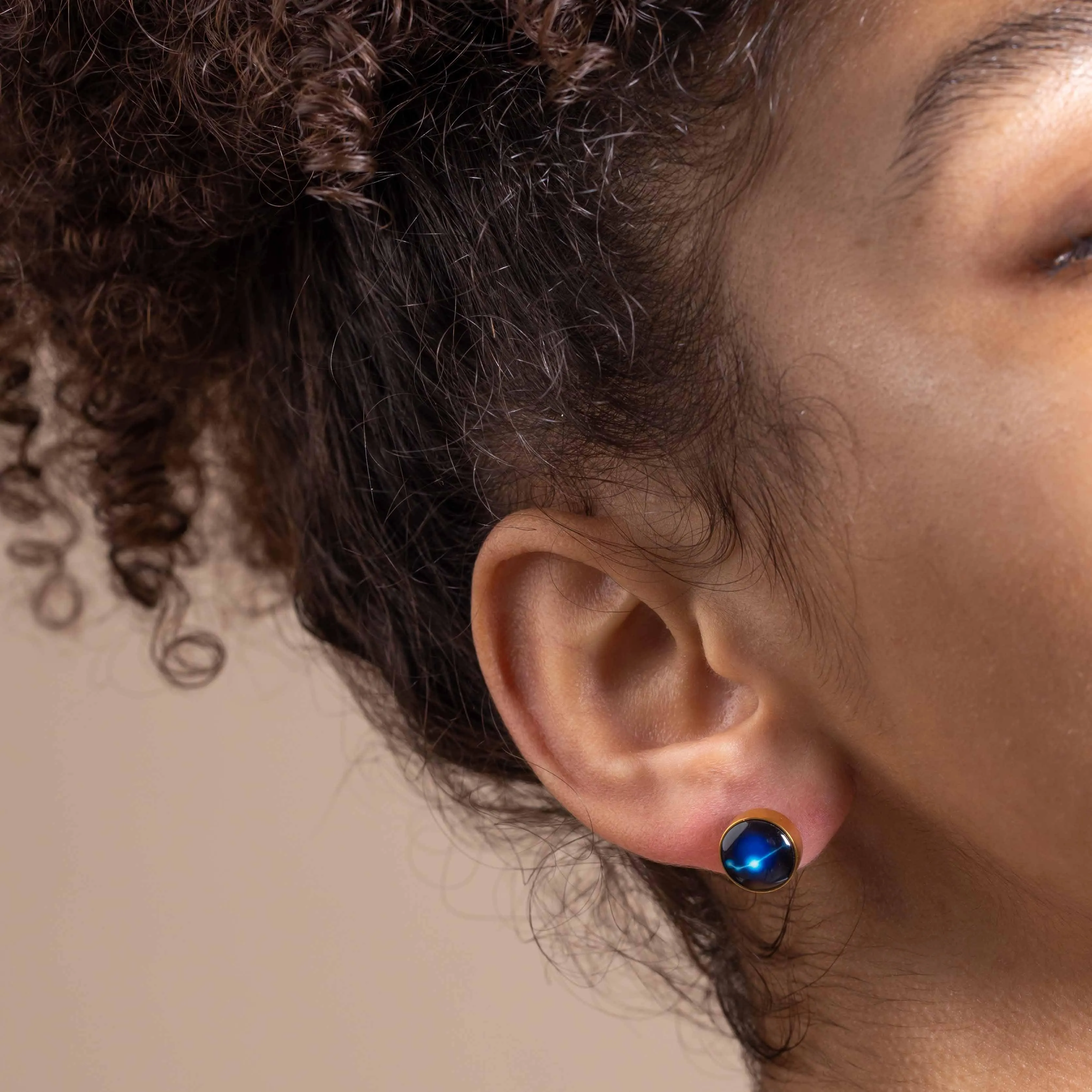 The Astral Stud Earrings in Gold