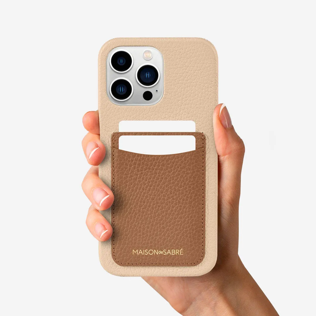 The Card Phone Case iPhone 13 Pro Max - Sandstone Nude