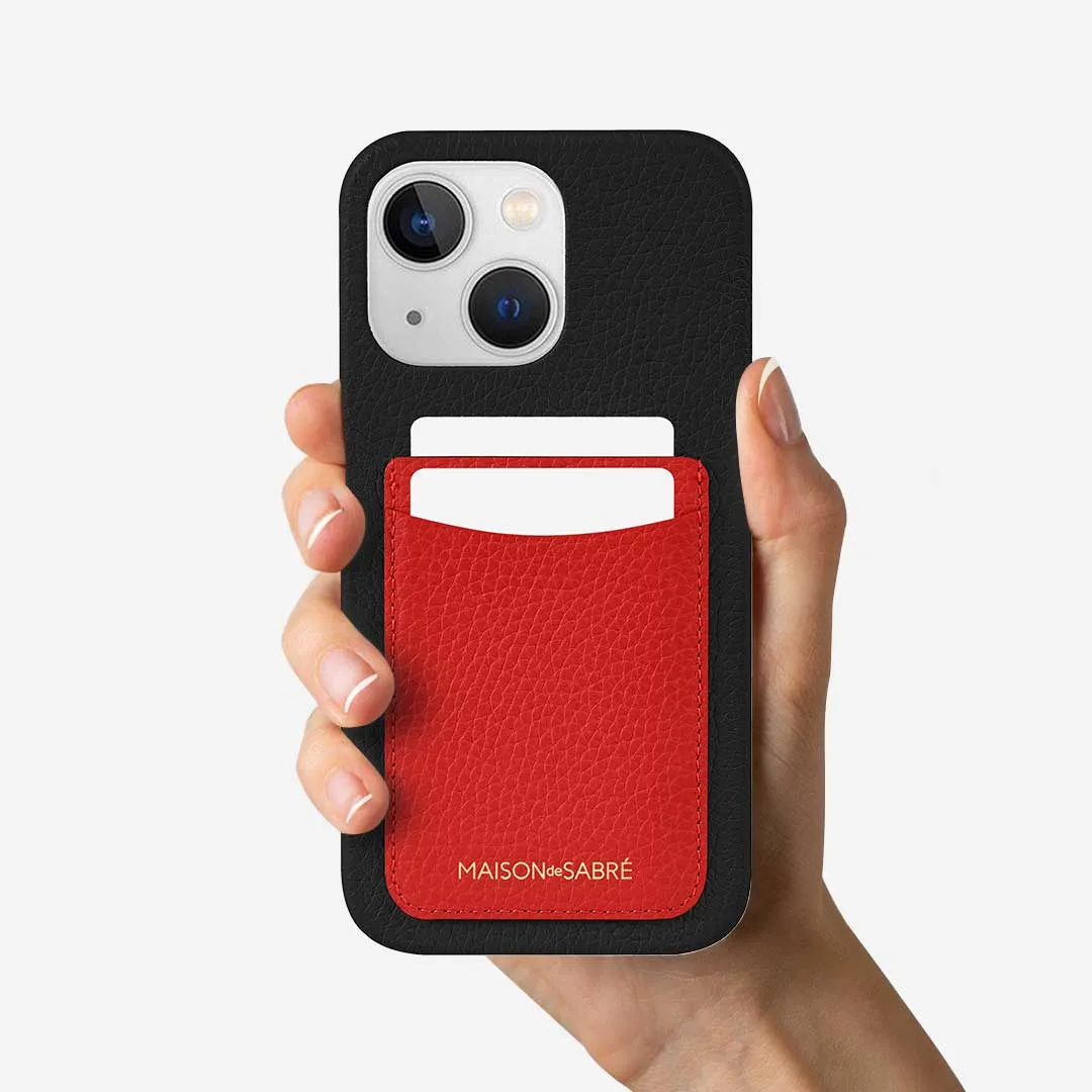 The Card Phone Case iPhone 15 - Pomegranate Caviar