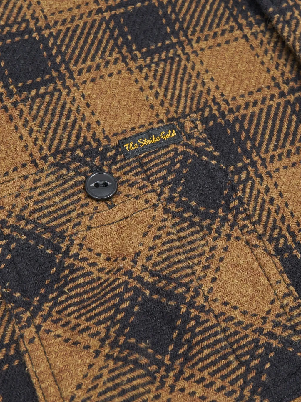 The Strike Gold SGS2203 Recycled Cotton Flannel Mixed Nep Check Work Shirt Brown