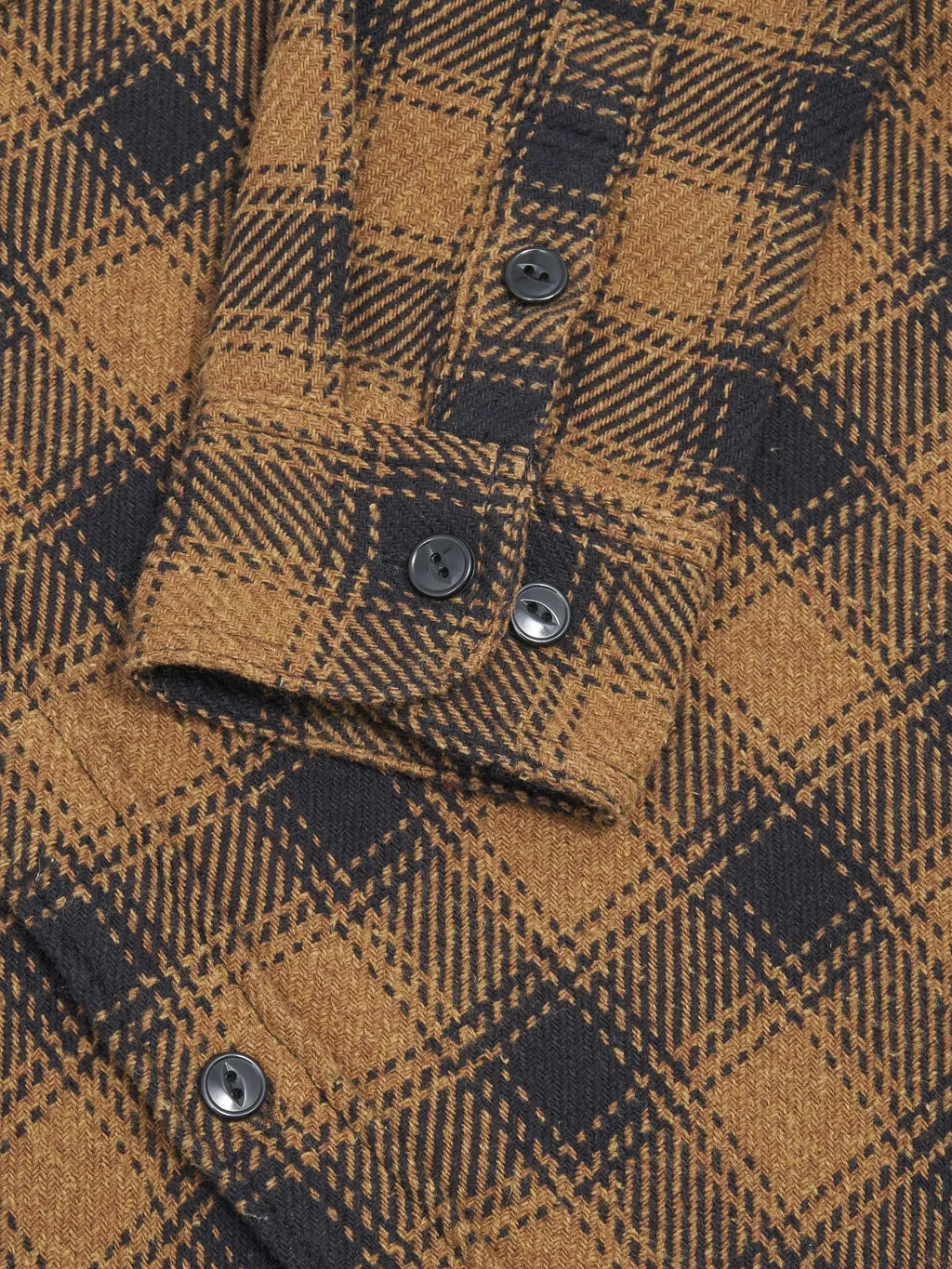 The Strike Gold SGS2203 Recycled Cotton Flannel Mixed Nep Check Work Shirt Brown