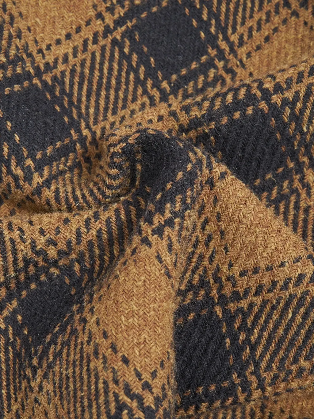 The Strike Gold SGS2203 Recycled Cotton Flannel Mixed Nep Check Work Shirt Brown