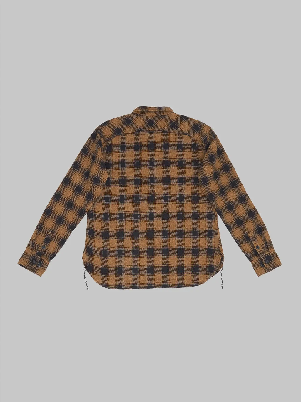 The Strike Gold SGS2203 Recycled Cotton Flannel Mixed Nep Check Work Shirt Brown