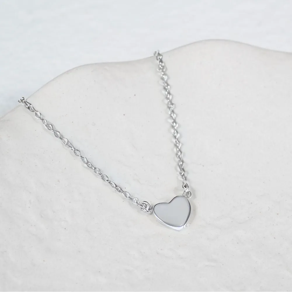 Verona Sterling Silver Full Heart Necklace