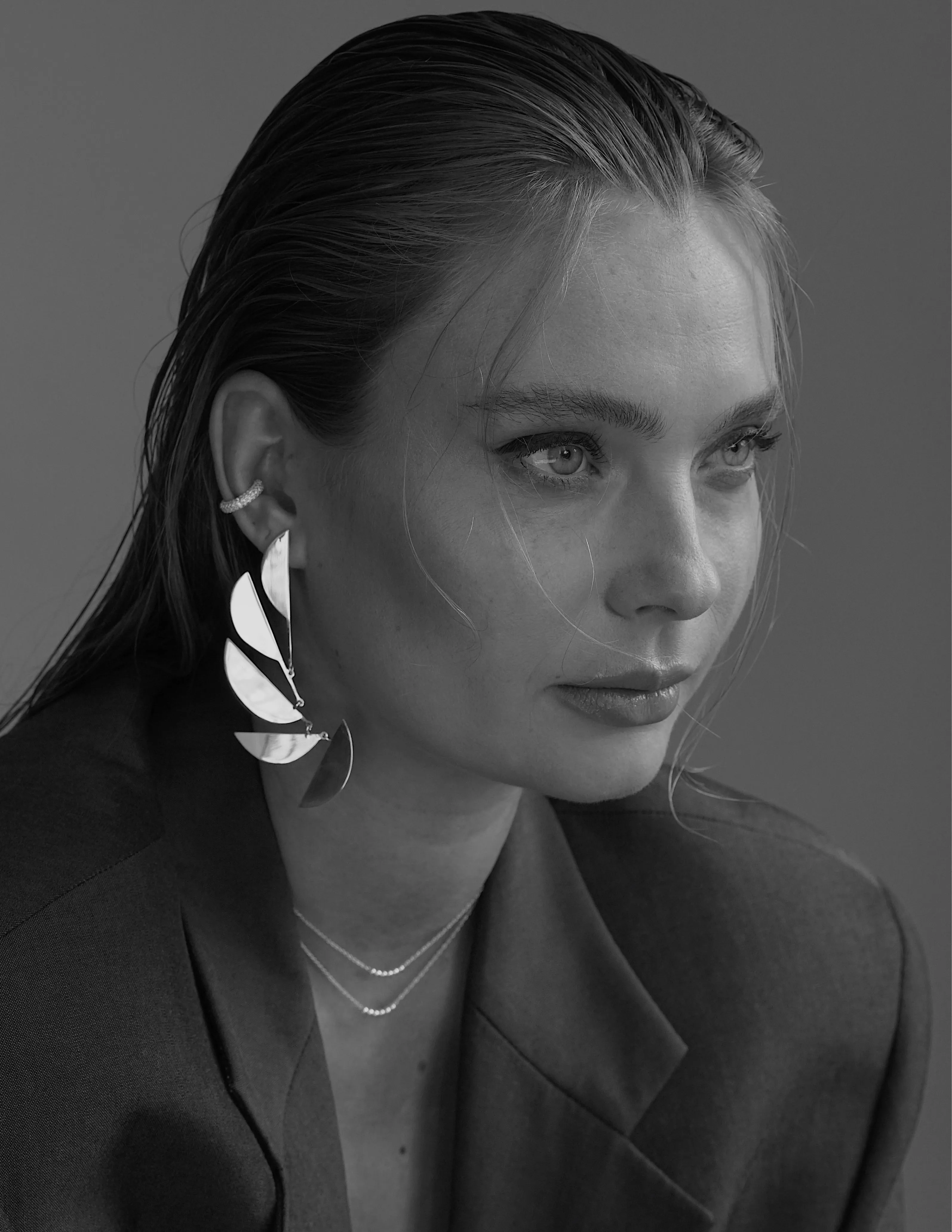 Viv Crystal Pavé Cuff Earring <br> Silver