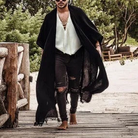 Xituodai - Mens Linen Minimalist Holiday Shawl